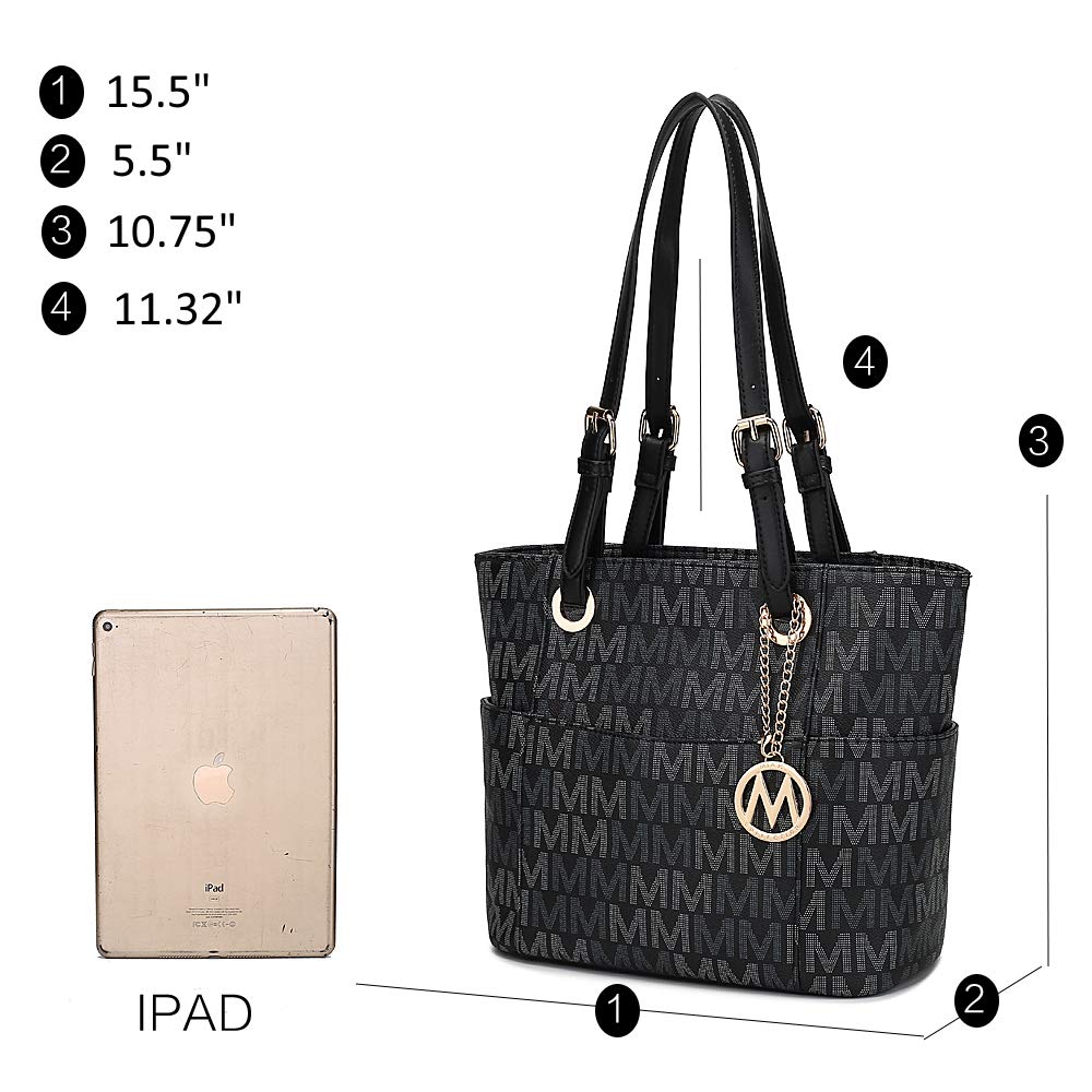 MKF Collection Vegan Leather Tote Bag for Women - Stylish Shoulder Bag with Top Handle, Spacious Interior & Signature Design | Perfect for Work, Travel & Everyday Use
