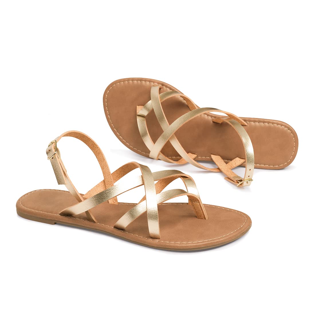 Women's Gladiator Flat Sandals - Fisherman Strappy Sandals with Ankle Strap | Comfortable Summer Beach Walking Shoes for Outdoor Vacation & Casual Outfits