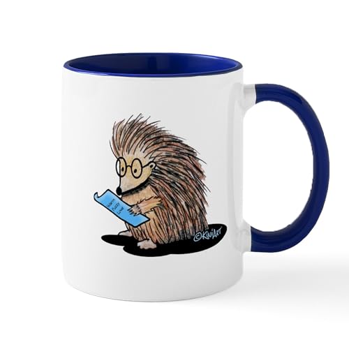 White/Navy Inside - Warm Fuzzy Porcupine Mug