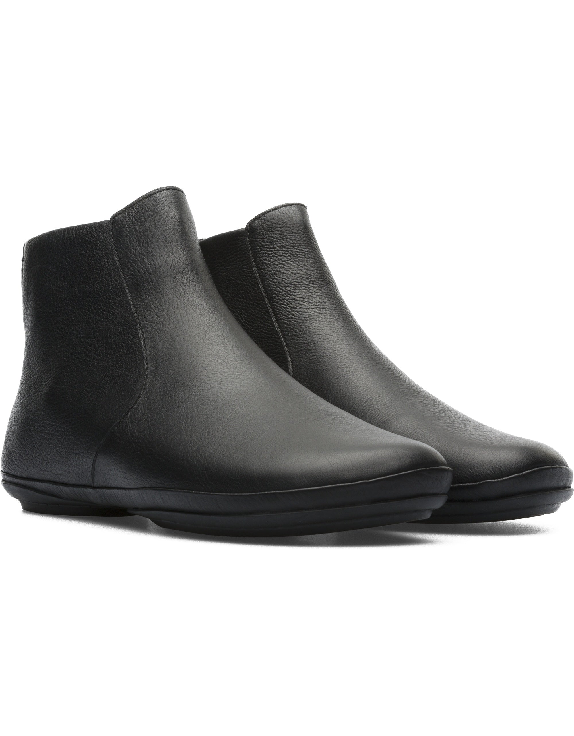 Camper Women's Right Nina Black Leather Comfortable Walking Shoes for Travel, Work & Everyday Wear