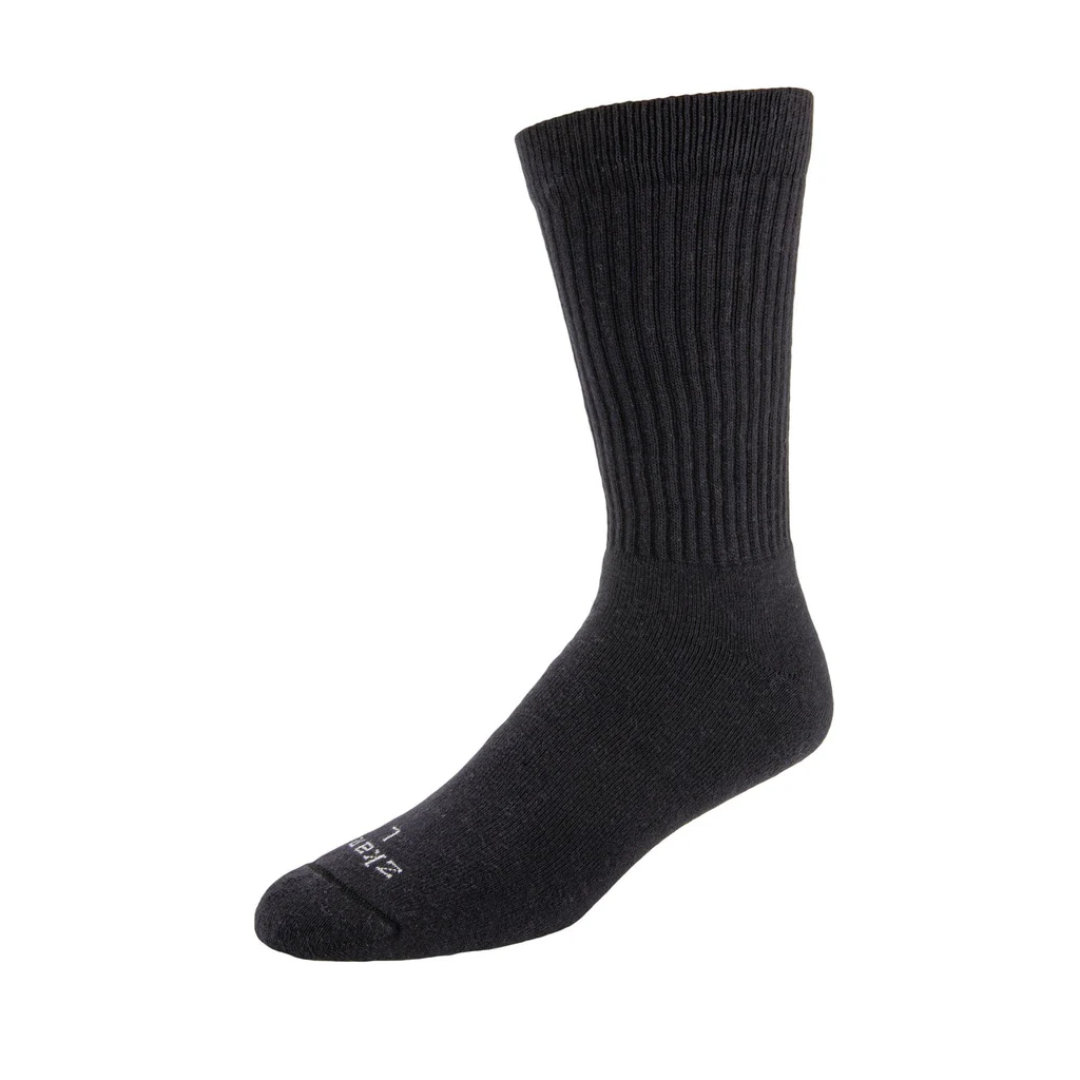 Zkano Aspire Crew Socks - Soft Cotton Black Ankle Socks for Men & Women - Perfect for Running, Hiking & Everyday Comfort