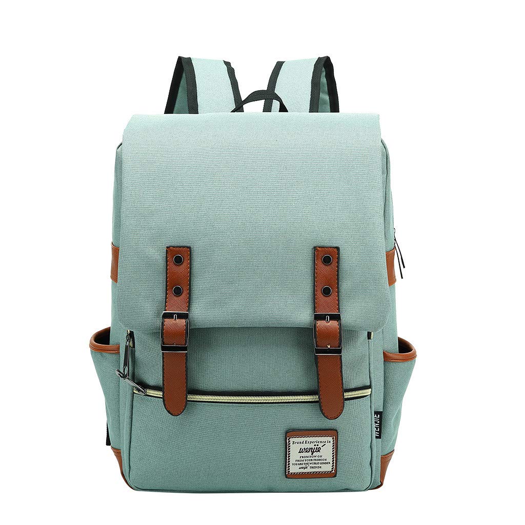 Vintage Canvas Backpack for Men & Women - 14''-16'' Outdoor Travel Backpack, Fashion Diaper Bag for Moms | Perfect for Hiking, School, Work & Daily Use