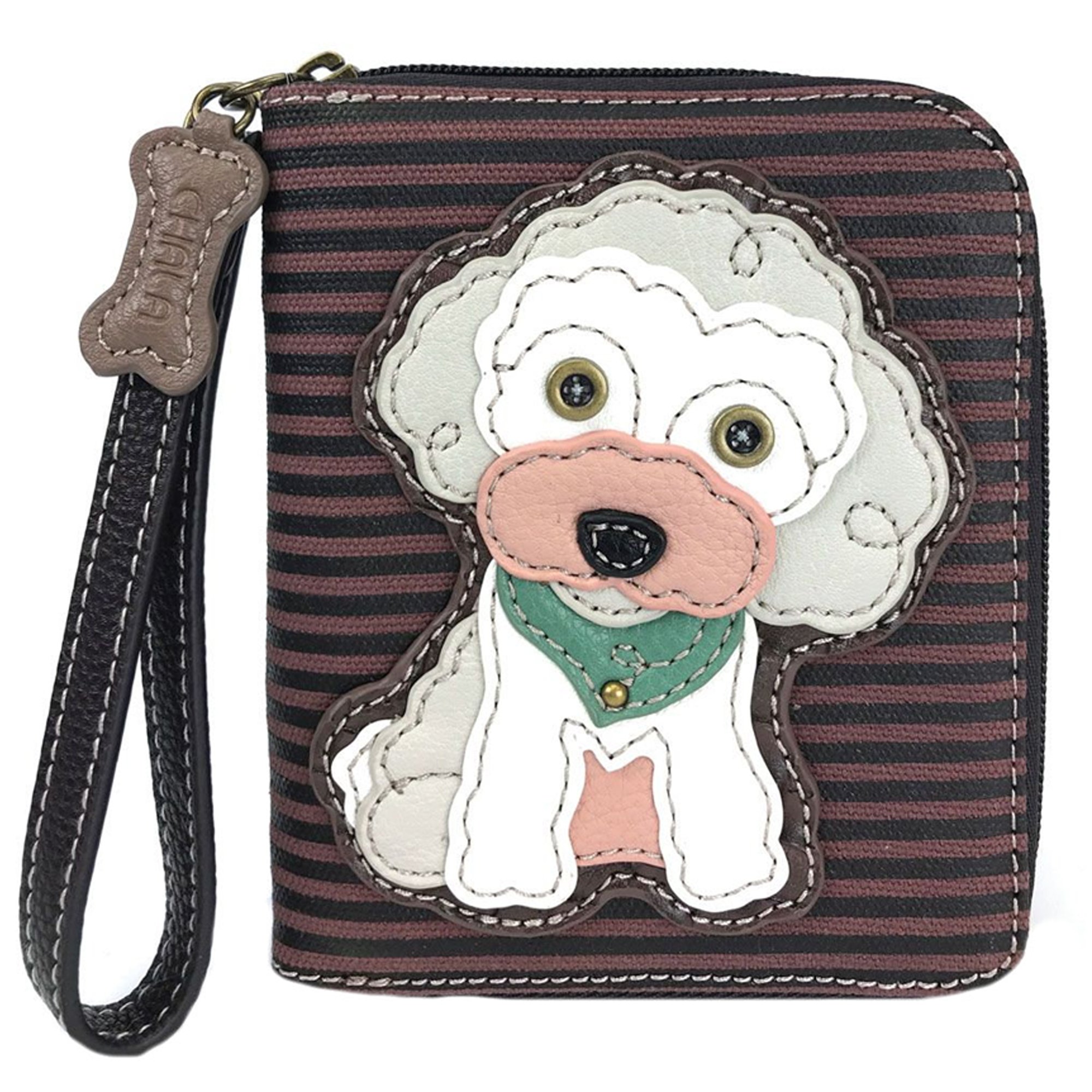 Chala Group Poodle Zip-Around Wristlet Wallet for Women - Cute Poodle Design, Perfect Gift for Poodle Lovers & Dog Moms - Ideal for Everyday Use, Travel & Shopping