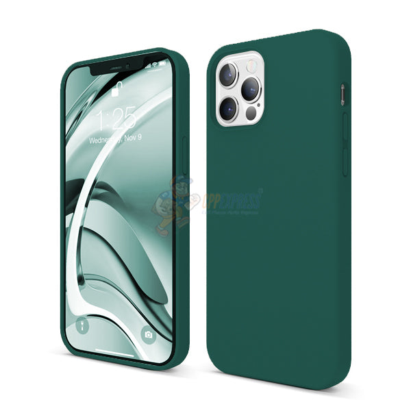 iPhone 12 Pro Max Case - Slim Soft Silicone Protective Cover with Shockproof Design in Green | Perfect for Daily Use, Travel & Outdoor Activities