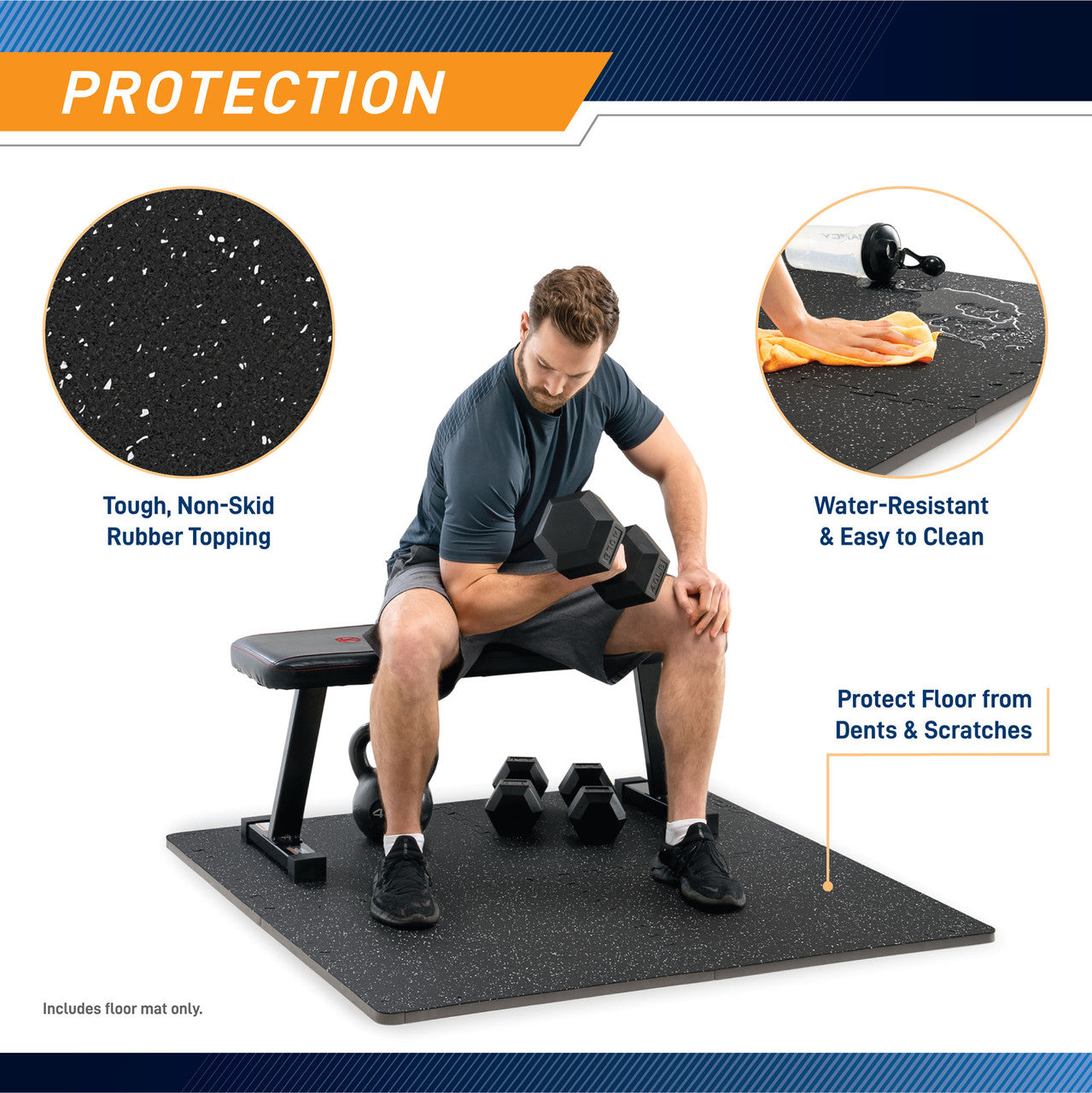 Dual Density Fitness Gym Mat - 40