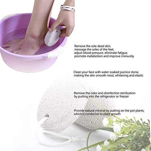 2 Pack Catwings Oval Pumice Stone - Foot Scrubber & Callus Remover for Dry Dead Skin - Pedicure Tool for Soft Smooth Feet at Home or Salon