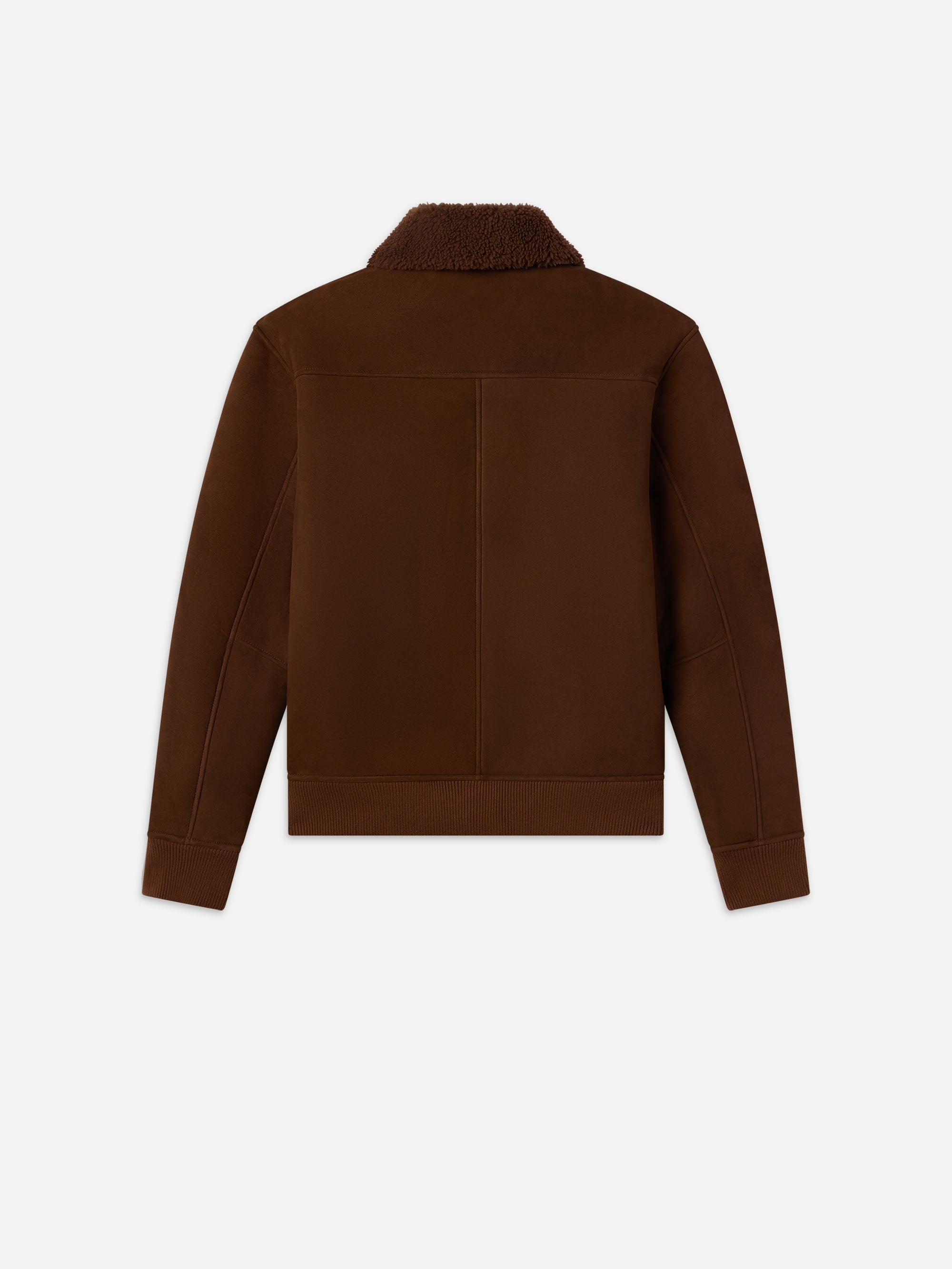 Premium Suede Shearling Bomber Jacket for Men - Dark Camel Brown | Winter Warm Coat with Soft Lining | Perfect for Casual Outfits & Outdoor Adventures