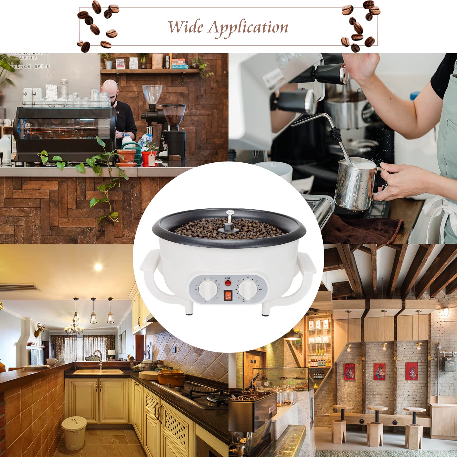 Upgraded 110V Home Coffee Roaster Machine with Timer - Easy to Use for Beginners - Perfect for Fresh Coffee Beans Roasting at Home, Small Coffee Shops & Gifts
