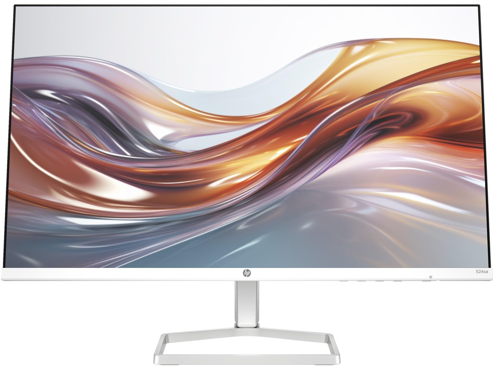 HP Series 5 524sa 24-inch IPS FHD Monitor with Built-in Speakers - 94C36AA#ABA (2025 Model) | Anti-Glare 300 Nits Display, Flicker-Free, HDMI & USB Hub | White/Silver Design | Perfect for Home Office, Gaming & Multimedia