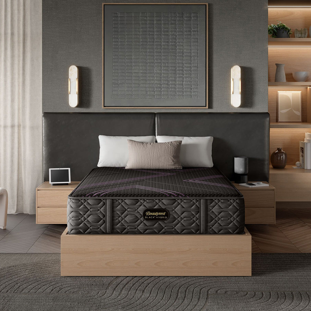 Beautyrest Black Series 2 Plush Hybrid Mattress - Queen Size, Medium Soft Luxury Bed for Side Sleepers & Couples - Perfect for Master Bedrooms & Guest Rooms