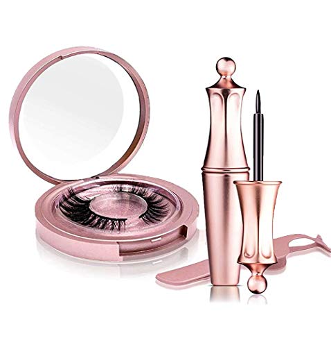 Magnetic Eyeliner & False Eyelashes Kit - Waterproof Eyelash Glue, Precision Tweezers for Easy Application | Perfect for Daily Wear, Special Occasions & Makeup Lovers