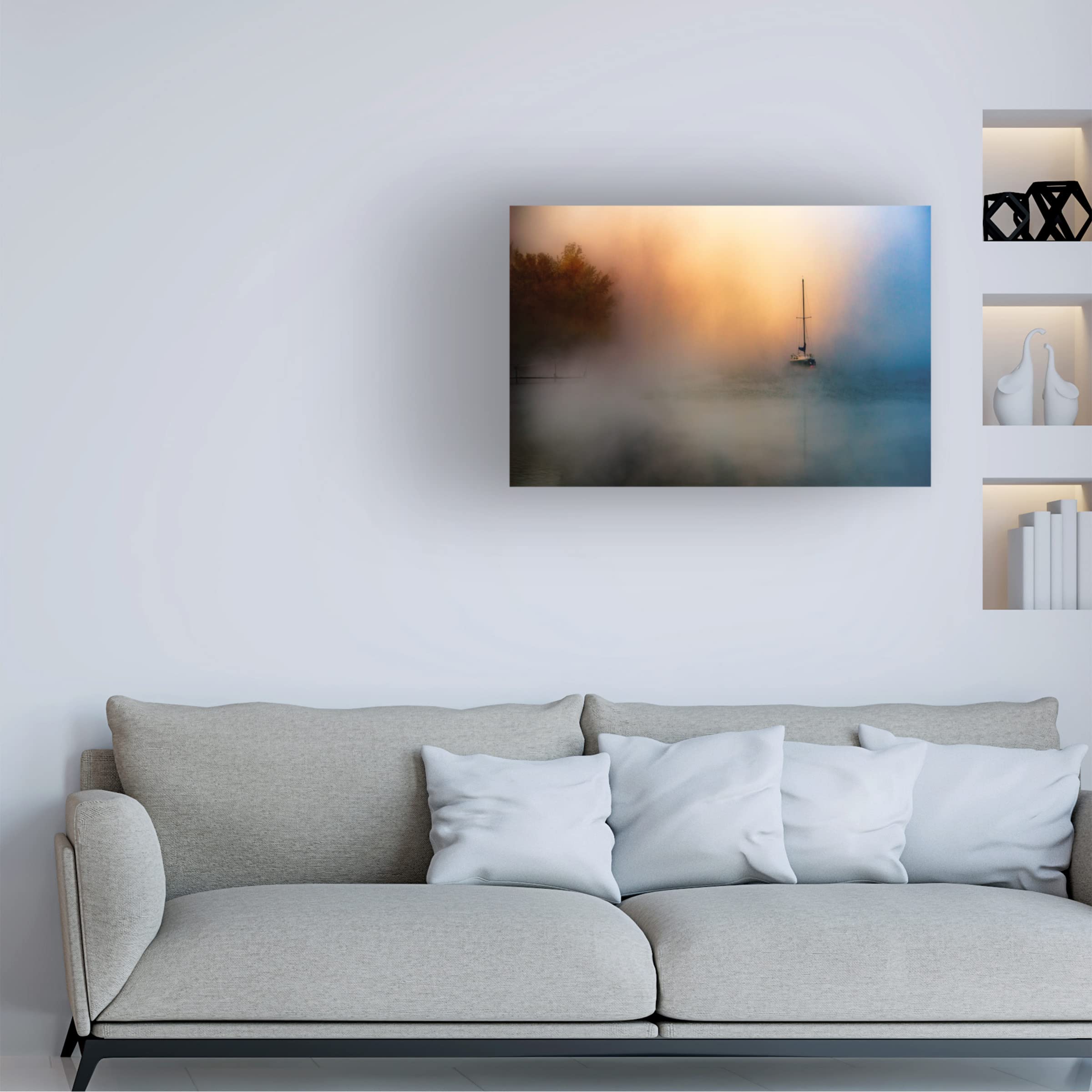 Trademark Fine Art 'Autumnal Orpheus' Canvas Wall Art Print by Zoran Dujic Lighthunter - Handmade Oil Painting Reproduction for Living Room, Bedroom & Office Decor