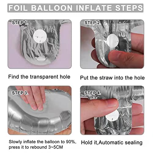 40 Inch Silver Number 42 Jumbo Foil Balloons for 42nd Birthday Party, Wedding Anniversary Decorations, Prom & Photo Props - Perfect for Milestone Celebrations, Gender Reveals & Special Event Decor