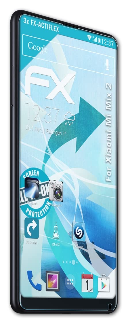Xiaomi Mi Mix 2 Screen Protector - 3 Pack Ultra Clear Flexible Film FX Screen Protector for Scratch & Impact Protection - Perfect for Work, Travel & Daily Use