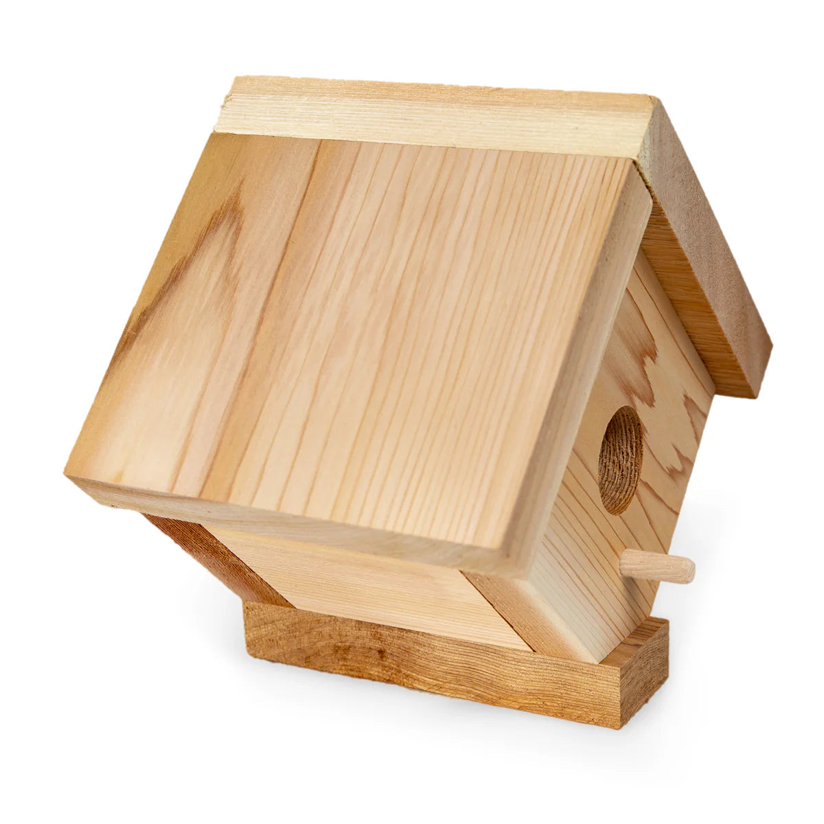Handmade Cedar Wood Birdhouse for Outdoor Garden - Natural Wooden Bird House for Wild Birds - Perfect for Backyard, Patio, and Garden Decoration