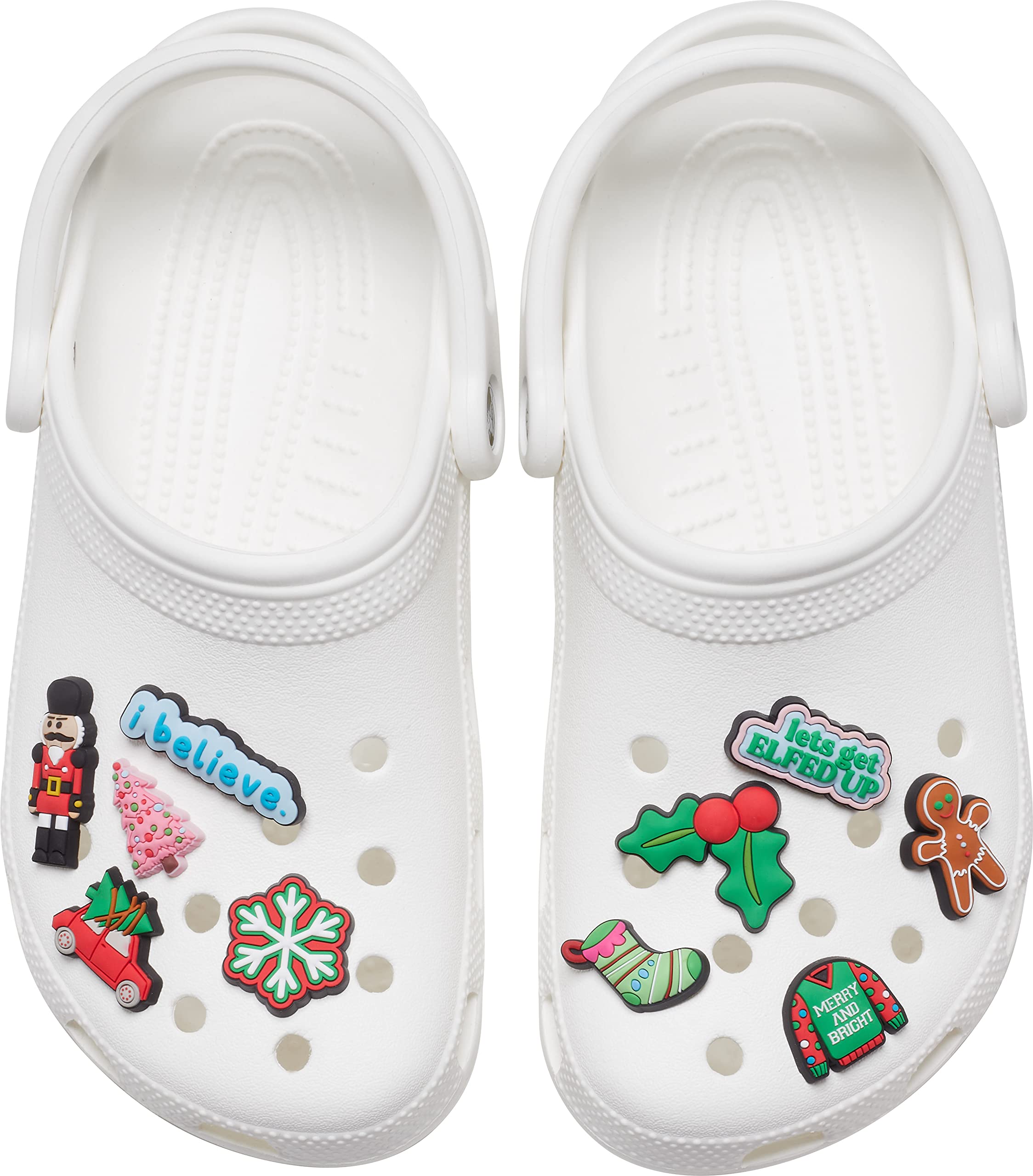 Crocs Jibbitz Shoe Charms - Christmas & Winter Holiday Collection (12-Pack) - Fun & Festive Decorations for Crocs Shoes - Perfect for Gifts, Parties & Seasonal Style