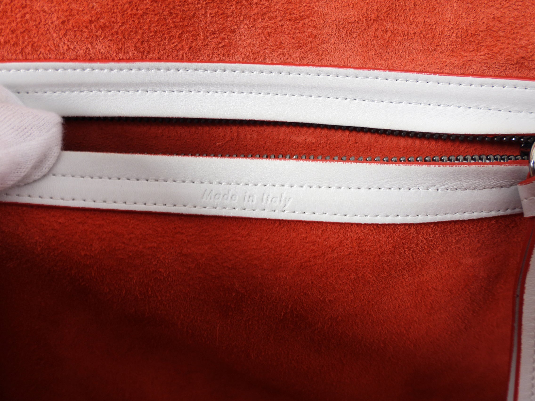 Celine Medium Phantom Tote Bag in White and Red - Luxury Leather Handbag for Women, Perfect for Work, Travel and Everyday Use