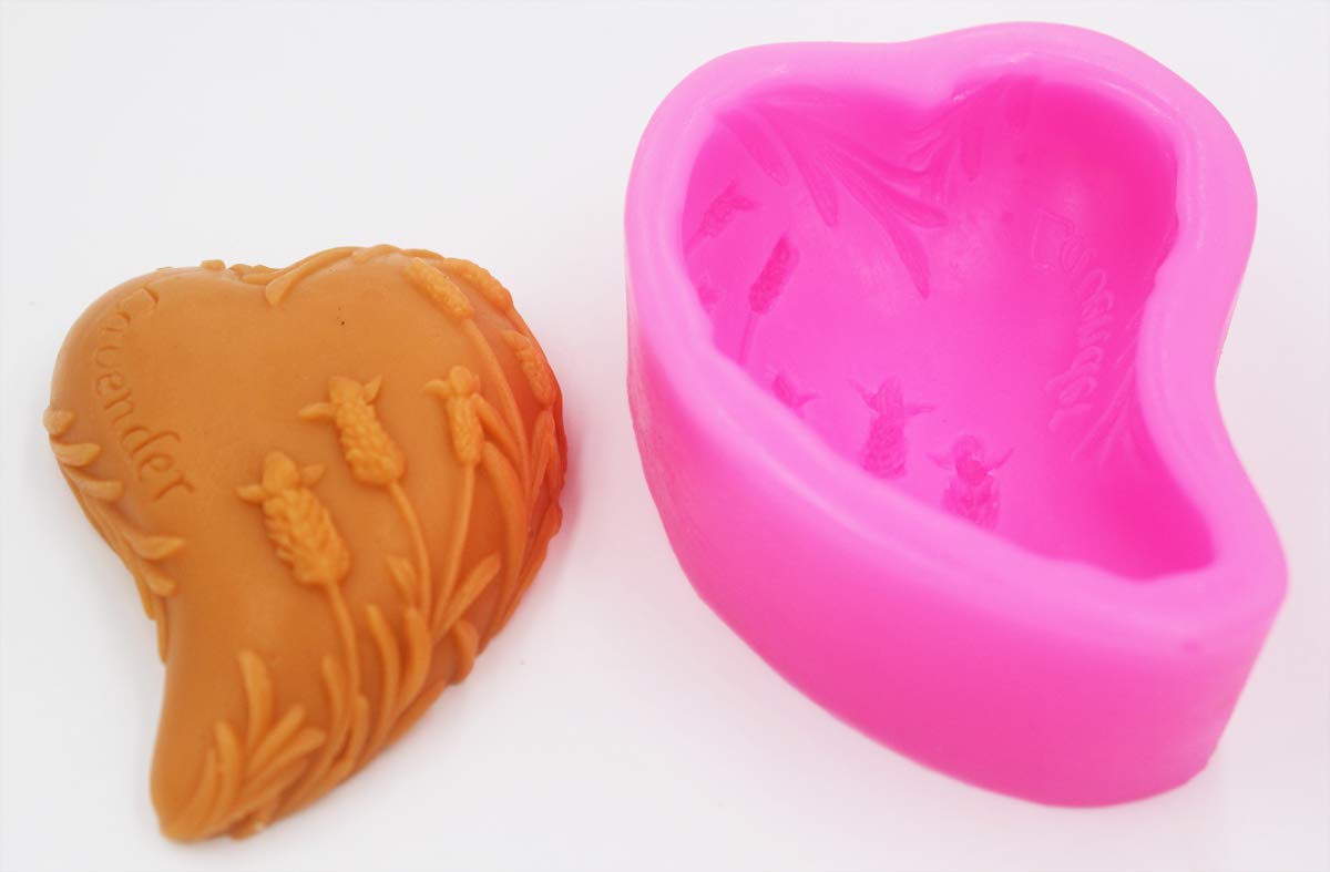 Lavender Silicone Soap Molds for DIY Handmade Soap Making - Perfect for Crafting, Bath Bombs, and Home Decor Gifts