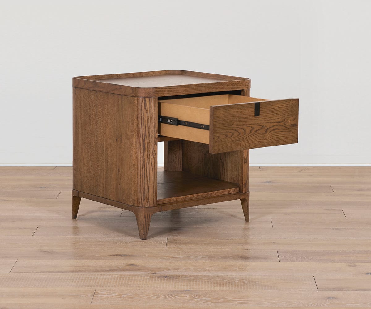 Aden 1 Drawer End Table - Compact Nightstand with Storage for Bedroom, Living Room | Perfect for Small Spaces, Apartment Decor & Home Organization