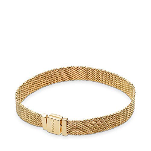 PANDORA Mesh Bracelet with 14k Gold Plating - Compatible with Reflexions Charms - Elegant Jewelry Gift for Women - Perfect for Anniversaries & Special Occasions - Includes Gift Box