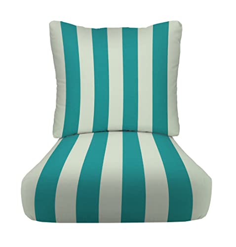 Cancun & White Cabana Stripe