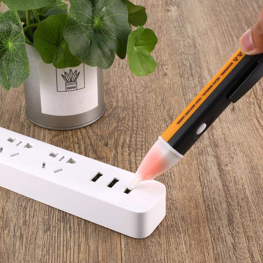 Delidge Non-Contact Voltage Tester Pen 90-1000V AC with LED Flashlight & Audible Alarm - Detect Live/Null Wires for Electrical Testing, Home Repairs & DIY Projects