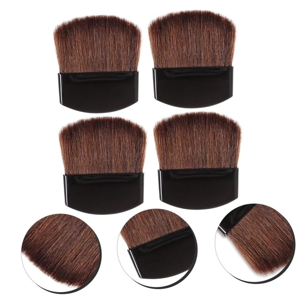 2Pcs Mini Powder Blush Brush Set - Small Soft Makeup Brushes for Face, Cheeks & Contouring | Professional Cosmetic Brush Kit for Blush, Highlighter & Powder Application | Perfect for Travel & Everyday Makeup Routine
