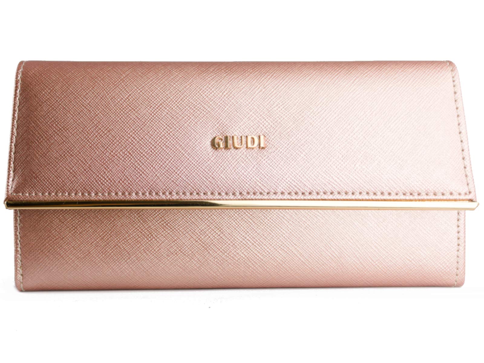 GIUDI Women's Leather Wallet & Evening Clutch Bag - Elegant RFID Blocking Wristlet for Parties, Weddings, and Night Out