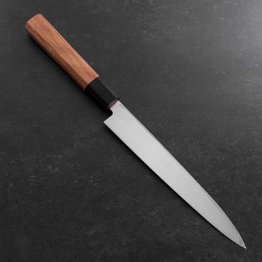 Premium Left-Handed Yanagiba Sushi Knife 210mm - AUS 10 Steel with Polished Buffalo Teak Handle - Perfect for Sushi Chefs & Japanese Cuisine Lovers