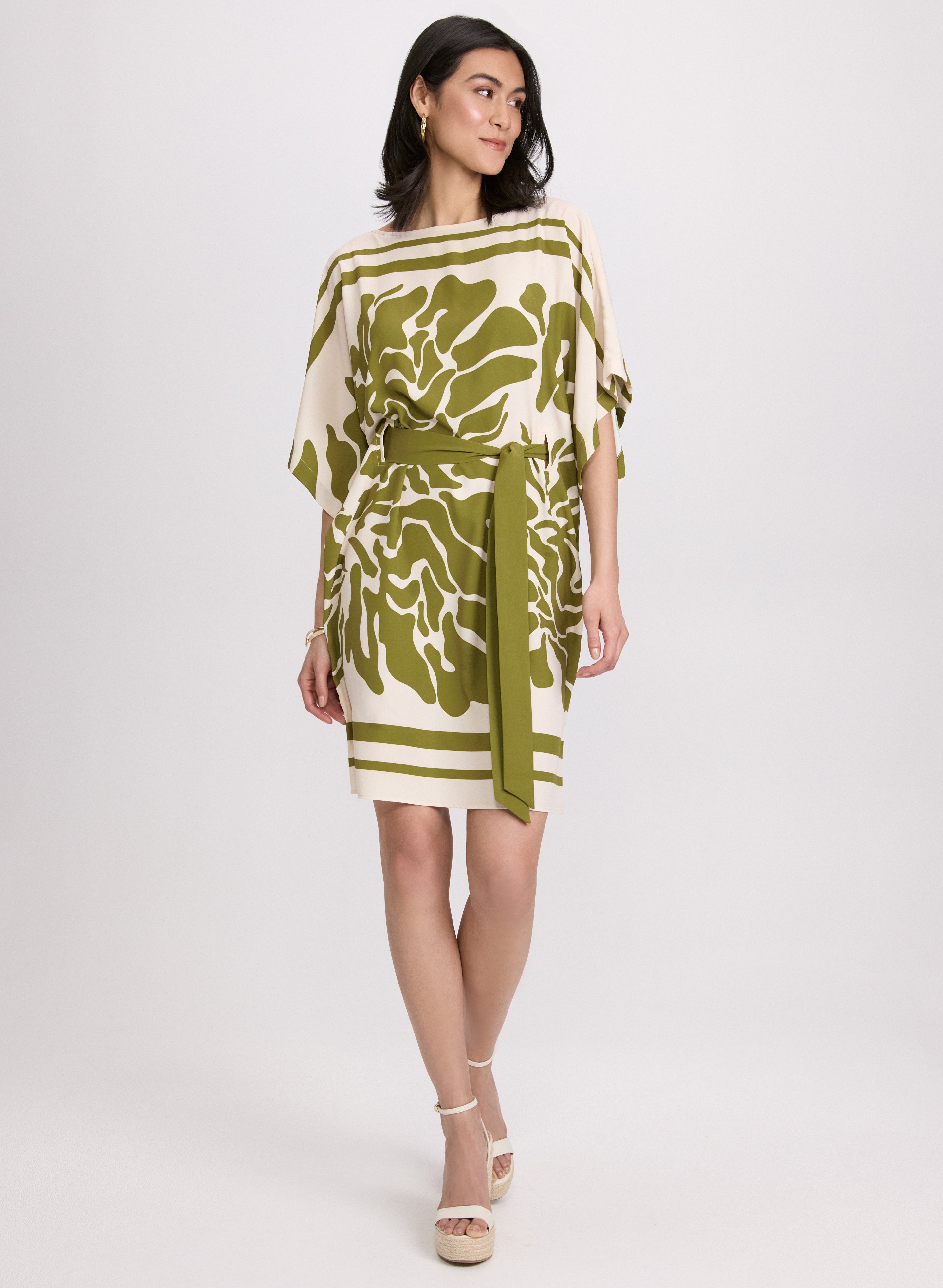Stylish Abstract Print Dress for Women - Trendy Floral Geometric Design, Comfortable & Breathable Fabric - Perfect for Casual Outings, Parties & Summer Vacations