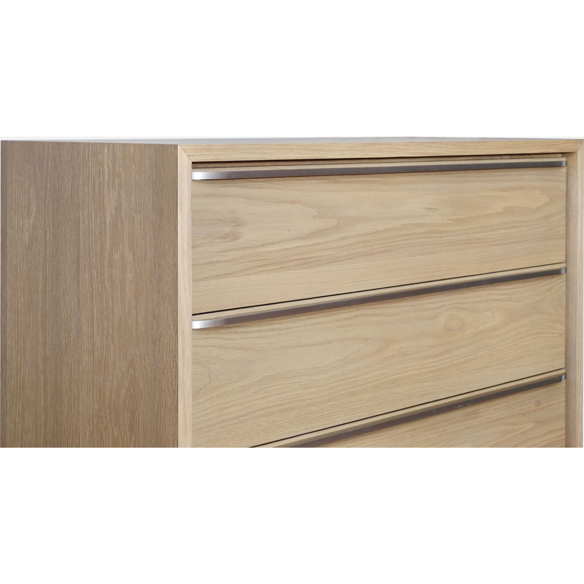 Coastal Modern 5-Drawer Dresser in Bisque - Stylish Storage for Bedroom, Living Room, or Office Organization