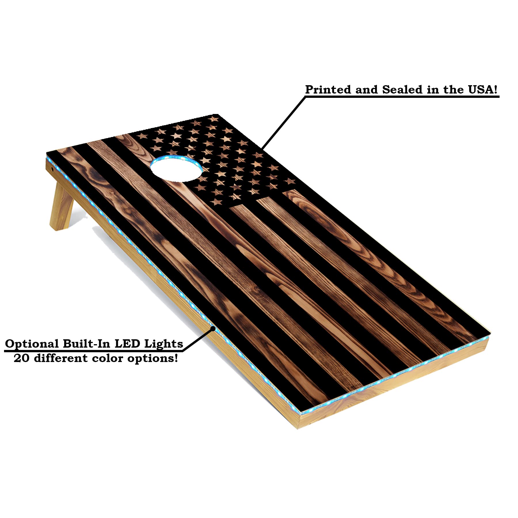 Premium Cornhole Game Set with 4'x2' Boards, 8 Bean Bags & Carrying Case - Tournament & Lightweight Options - LED Lights Available - Perfect for Tailgating, Backyard Parties & Outdoor Events