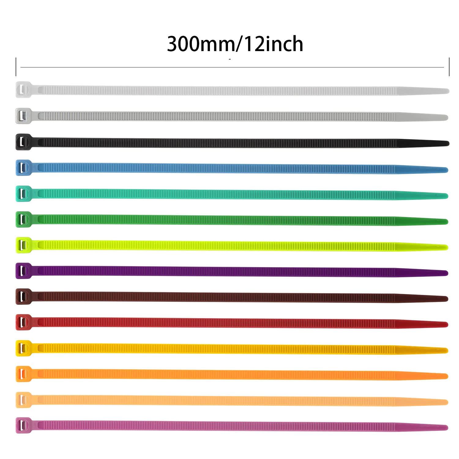 XINGO 100-Pack Heavy Duty 12-Inch Cable Zip Ties - 120 lbs Tensile Strength, Self-Locking Plastic Wire Ties for Indoor & Outdoor Use (Yellow) - Perfect for Home Organization, Electronics, Gardening & DIY Projects
