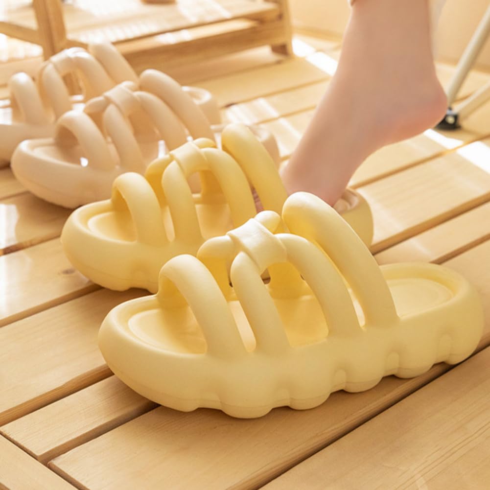 Cloud Slippers for Women & Men - Non-Slip Quick-Drying Shower Sandals with Thick Sole | Indoor/Outdoor Pillow House Slippers | Perfect for Bathroom, Spa, Poolside & Home Relaxation