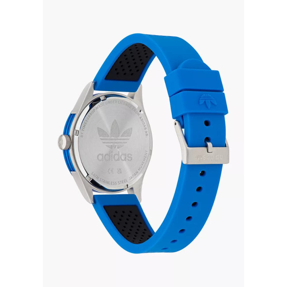 Adidas Originals Unisex Blue Silicone Strap Watch AOSY23032 - Stylish Casual Wear for Men & Women, Perfect for Everyday Use, Sports & Fitness Activities