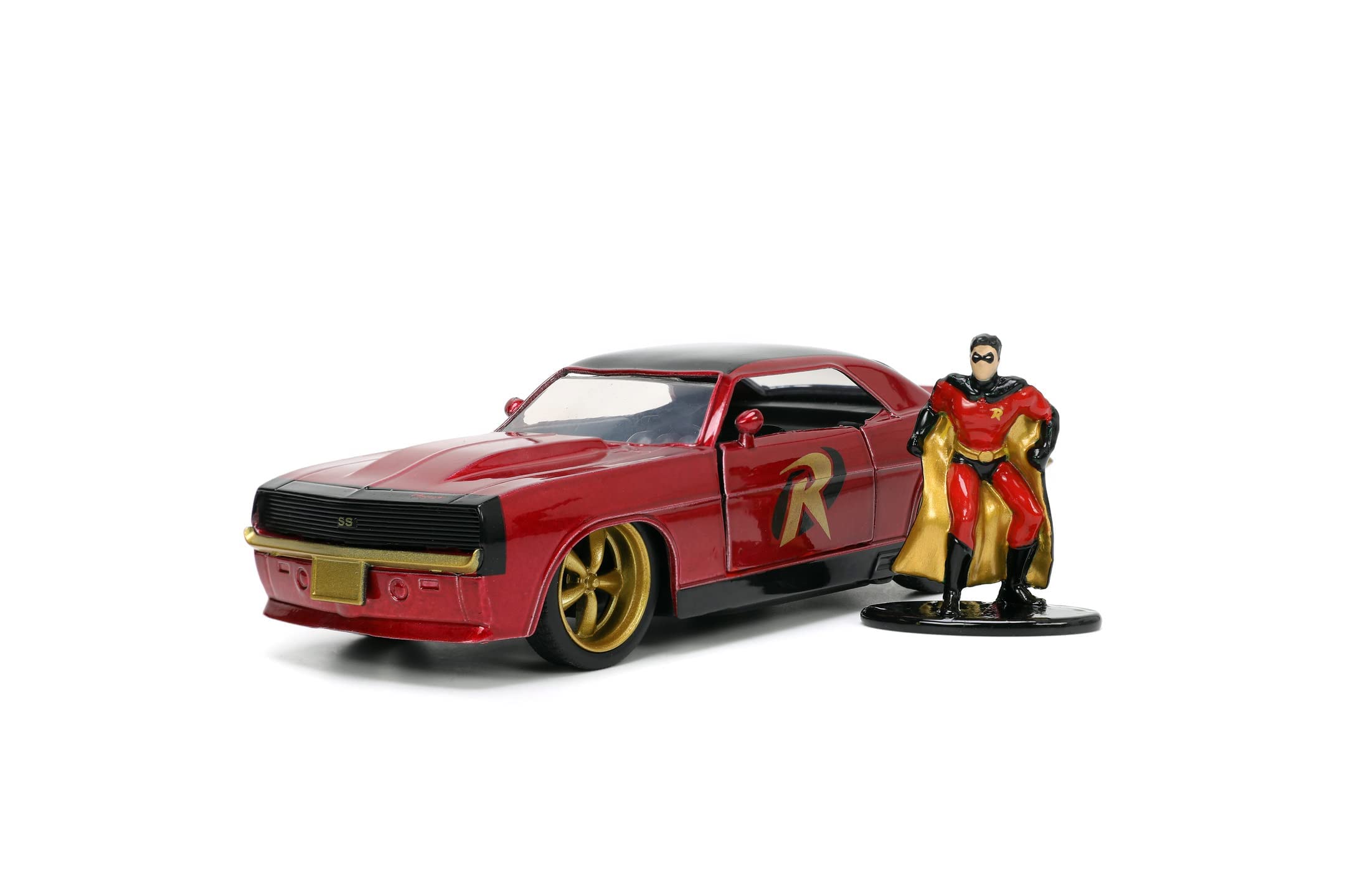 Jada Toys DC Robin 1969 Chevy Camaro 1:32 Scale Die-Cast Model Car - Collectible Action Figure Vehicle for DC Comics Fans & Car Enthusiasts | Perfect for Display, Gifts, and Play Scenes
