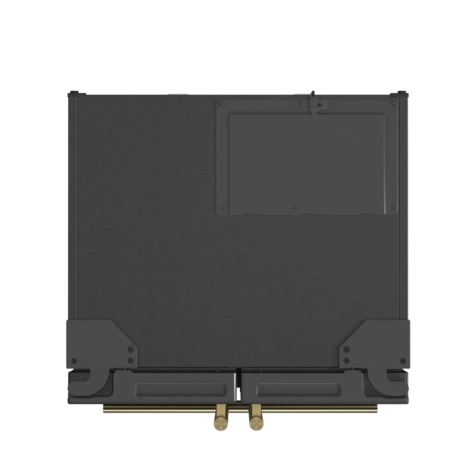 Forno Espresso Gallipoli 30-Door Refrigerator with Ice Maker - Black Finish & Antique Brass Handle (Model FFFFD1974 31BLK) | Perfect for Restaurants, Cafes, and Luxury Home Kitchens