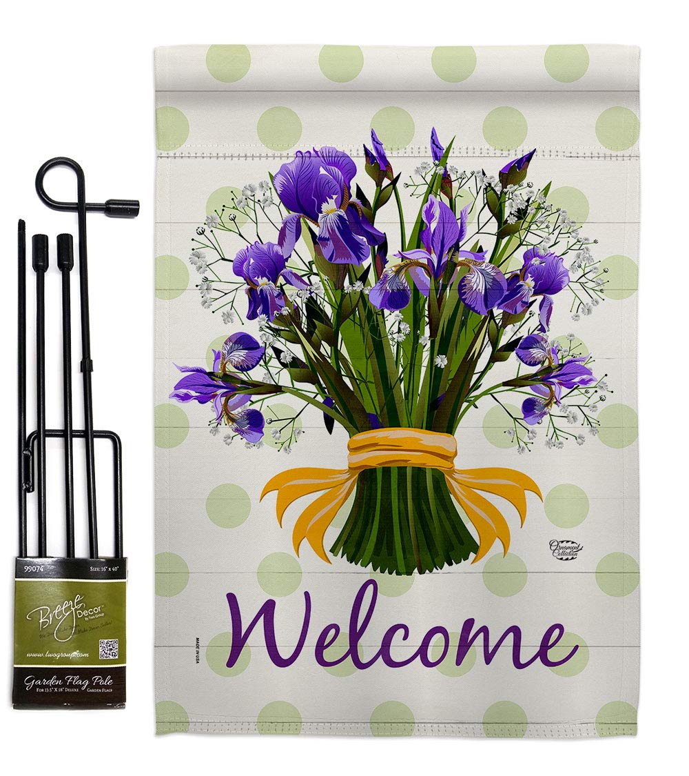 Floral Garden Flag Set - Sunflower Tulip Rose - Double-Sided Yard Decor for Spring