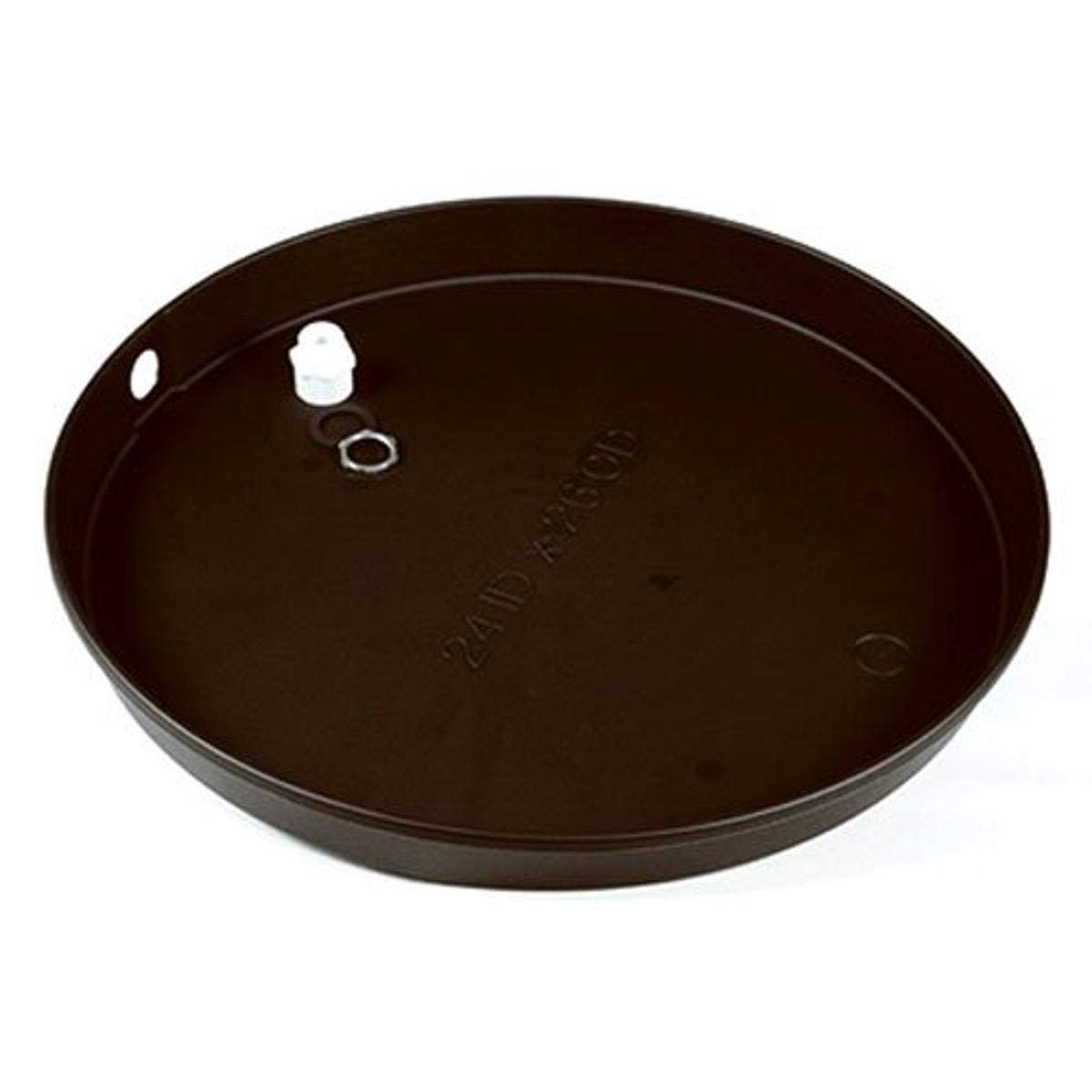 Camco 11360 24-Inch Plastic Drain Pan for Automotive & RV - Heavy Duty Black Oil Drip Tray with High Capacity - Perfect for Oil Changes, Fluid Leaks & Maintenance Under Vehicles