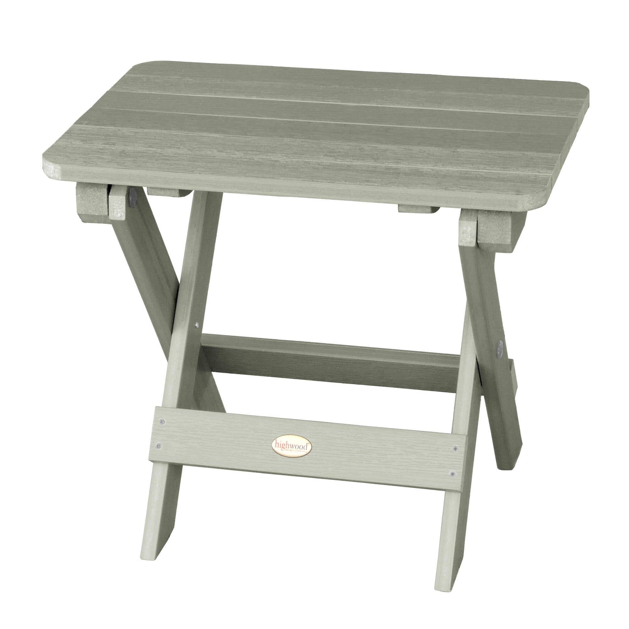 Highwood Folding Adirondack Side Table - Portable Outdoor Patio Furniture for Pool, Garden, Deck & Camping Use