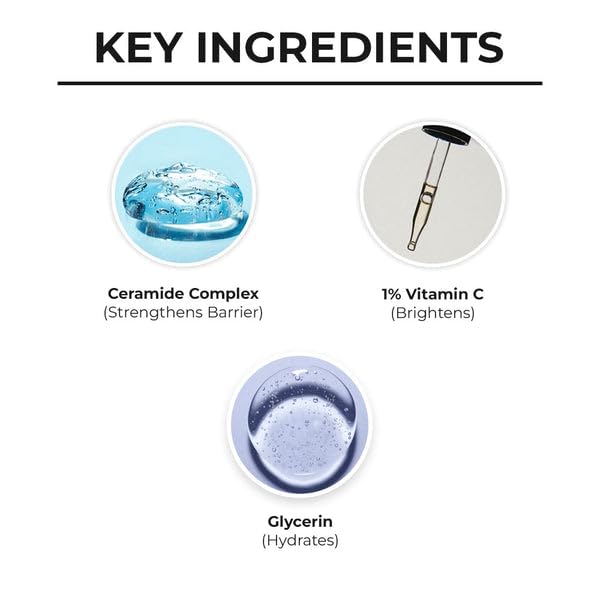 Dr. Sheth's Ceramide & Vitamin C Brightening Face Wash - Gently Cleanses, Hydrates & Reduces Dark Spots | For Normal, Oily & Combination Skin | Men & Women | 100 mL | Daily Skincare Routine for Brighter, Even-Toned Skin
