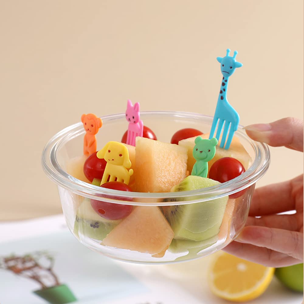20-Piece Cartoon Animal Food Picks Set - Fun Bento Box & Fruit Picks for Kids, Mini Forks for Desserts, Cakes, Pastries - Perfect for Parties, Christmas Decorations & Lunchbox Accessories