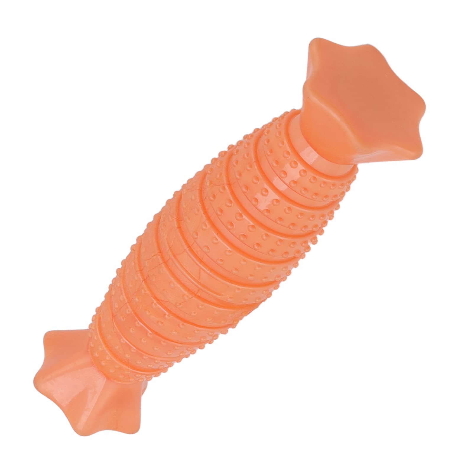 Durable CUTULAMO TPE Dog Chew Toy - Flexible Teething Toy with Rounded Corners for Puppy & Adult Dogs, Interactive Bite-Resistant Training Chew (Orange) - Perfect for Aggressive Chewers & Dental Health