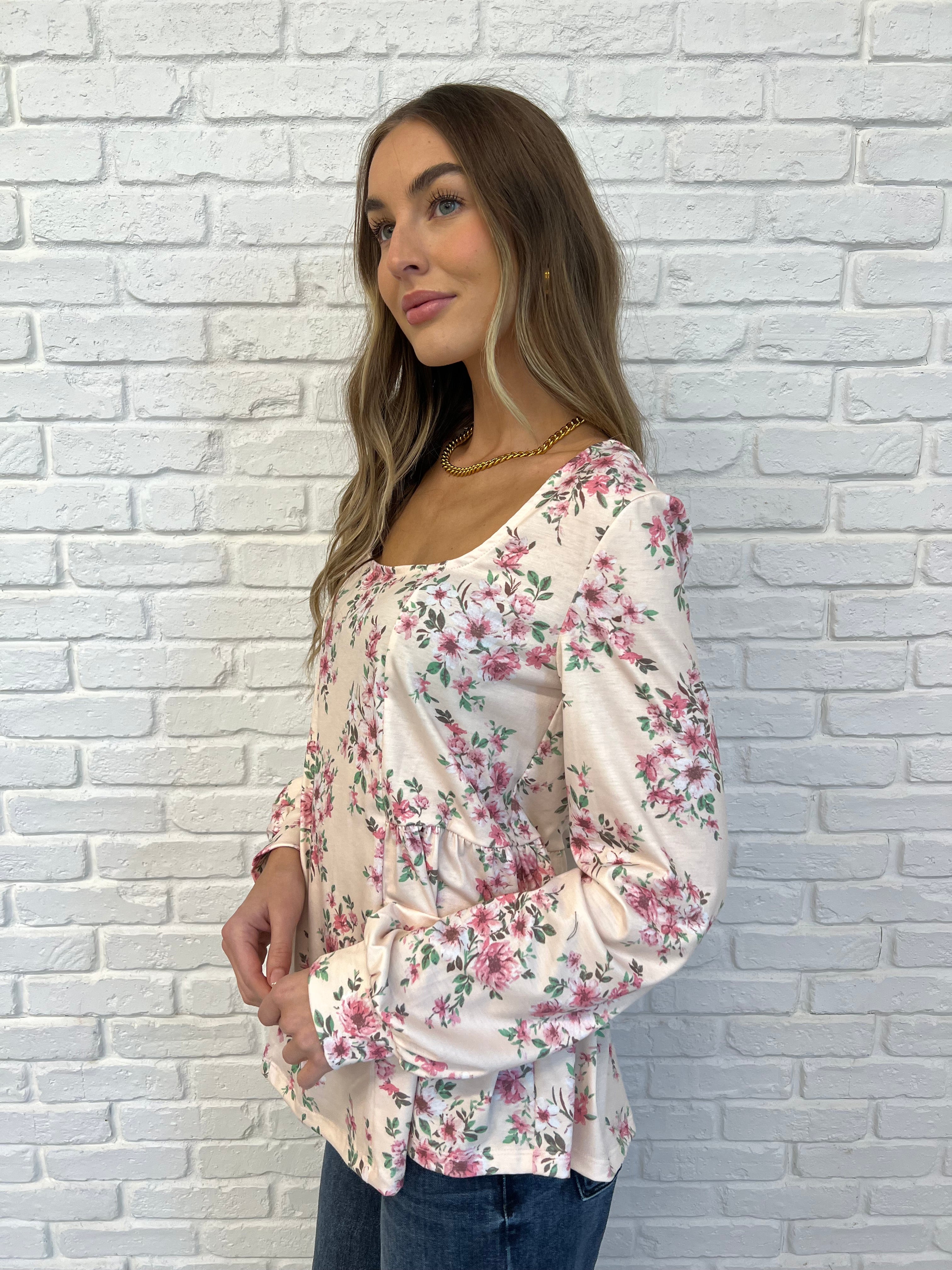 Cool to Be Kind Floral Blouse - Women's Boho Chic Floral Print Tops for Spring & Summer | Perfect for Casual Outings, Dates & Office Wear