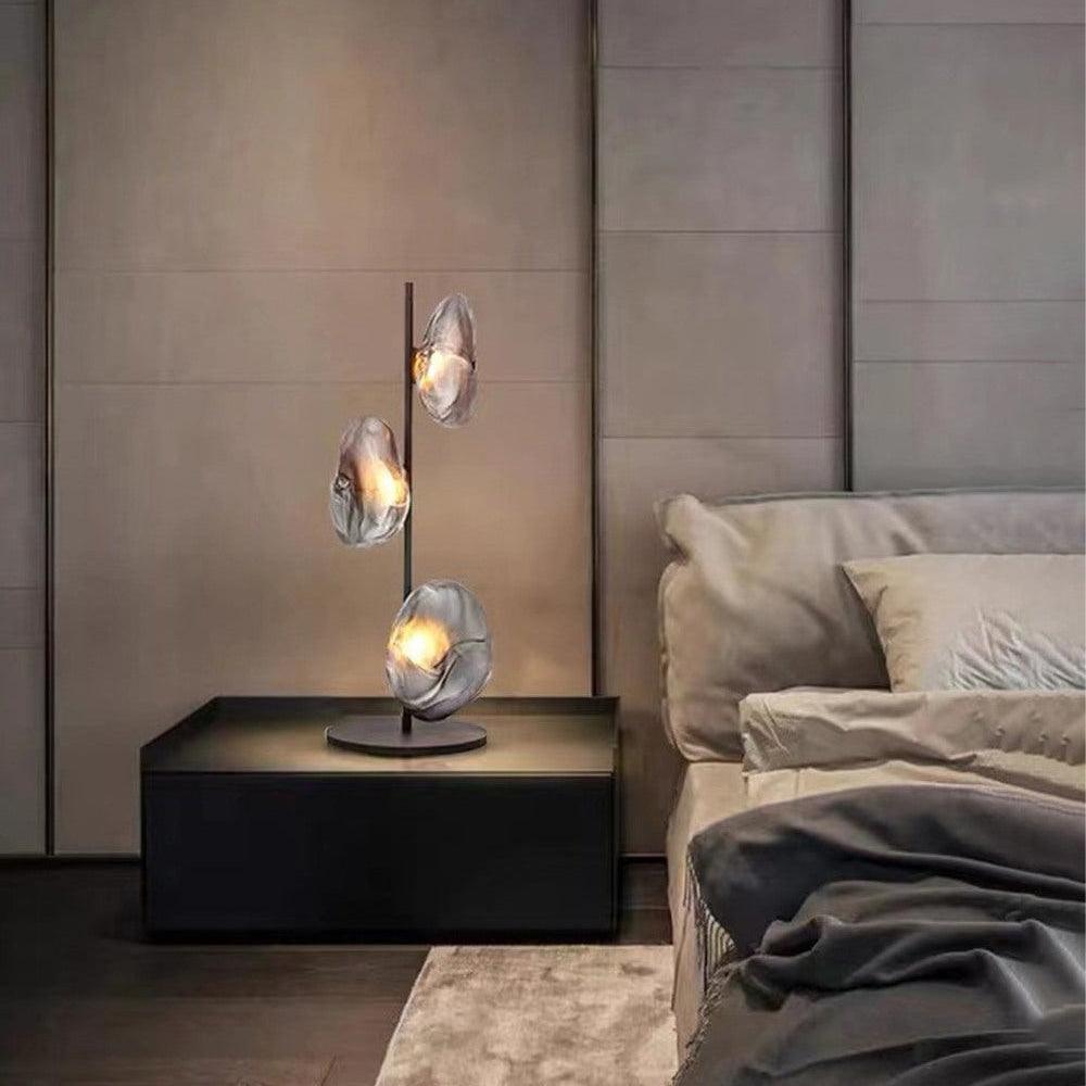 Elegant Glass Petals Table Lamp - Modern Home Decor for Bedroom, Living Room & Office - Soft Ambient Lighting for Relaxation & Reading