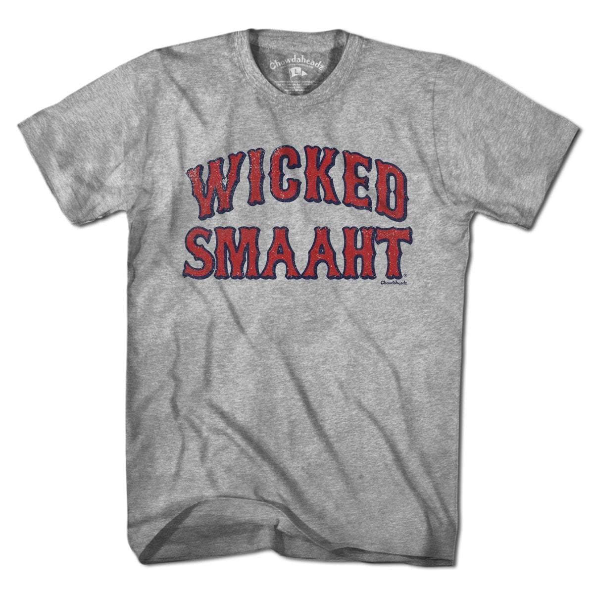 Chowdaheadz Wicked Smaaht Vintage Unisex T-Shirt - Soft Cotton Blend Casual Tee for Everyday Wear & Boston-Themed Outfits
