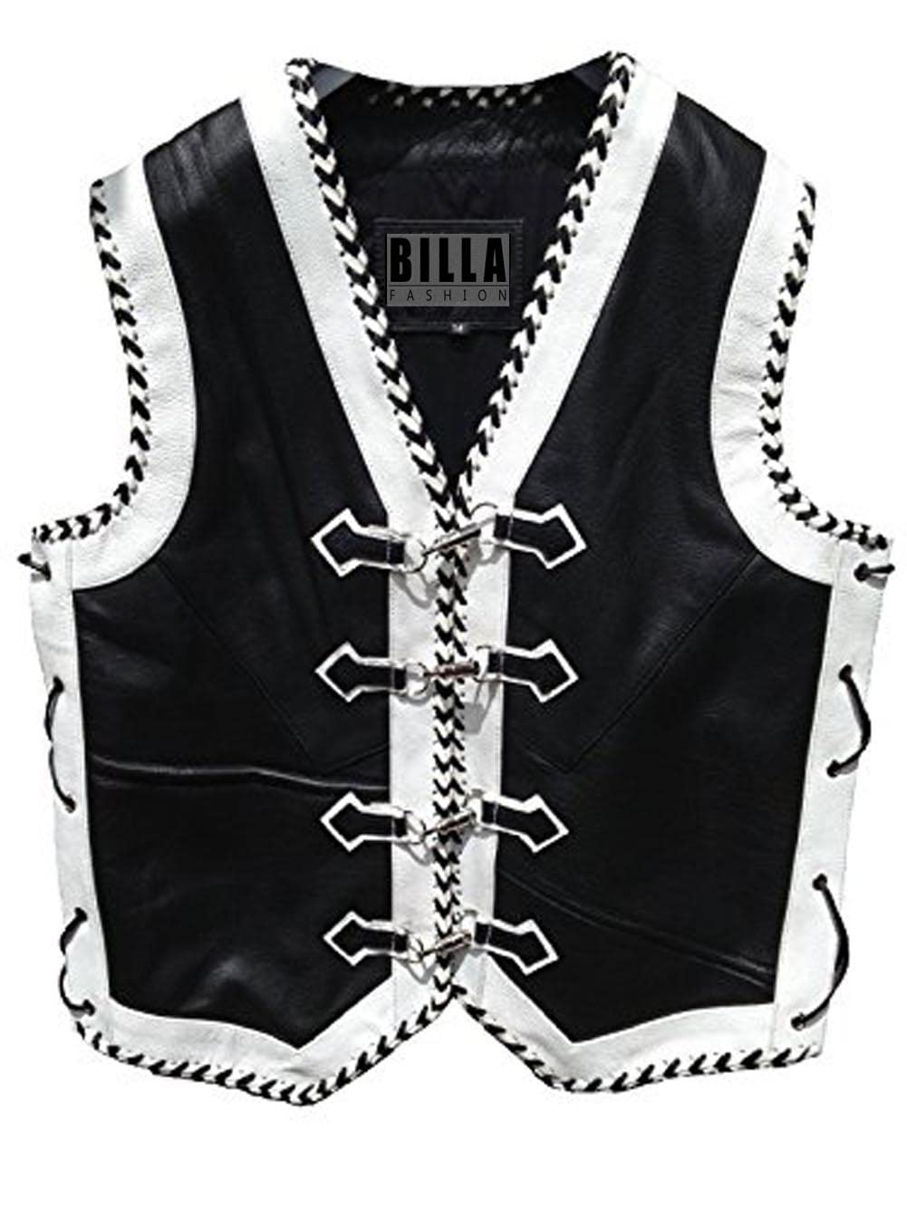 Men's Custom Motorcycle Vest - Hand Braided Side Laces Biker Waistcoat for Riders | Perfect for Motorcycle Clubs, Road Trips & Casual Wear