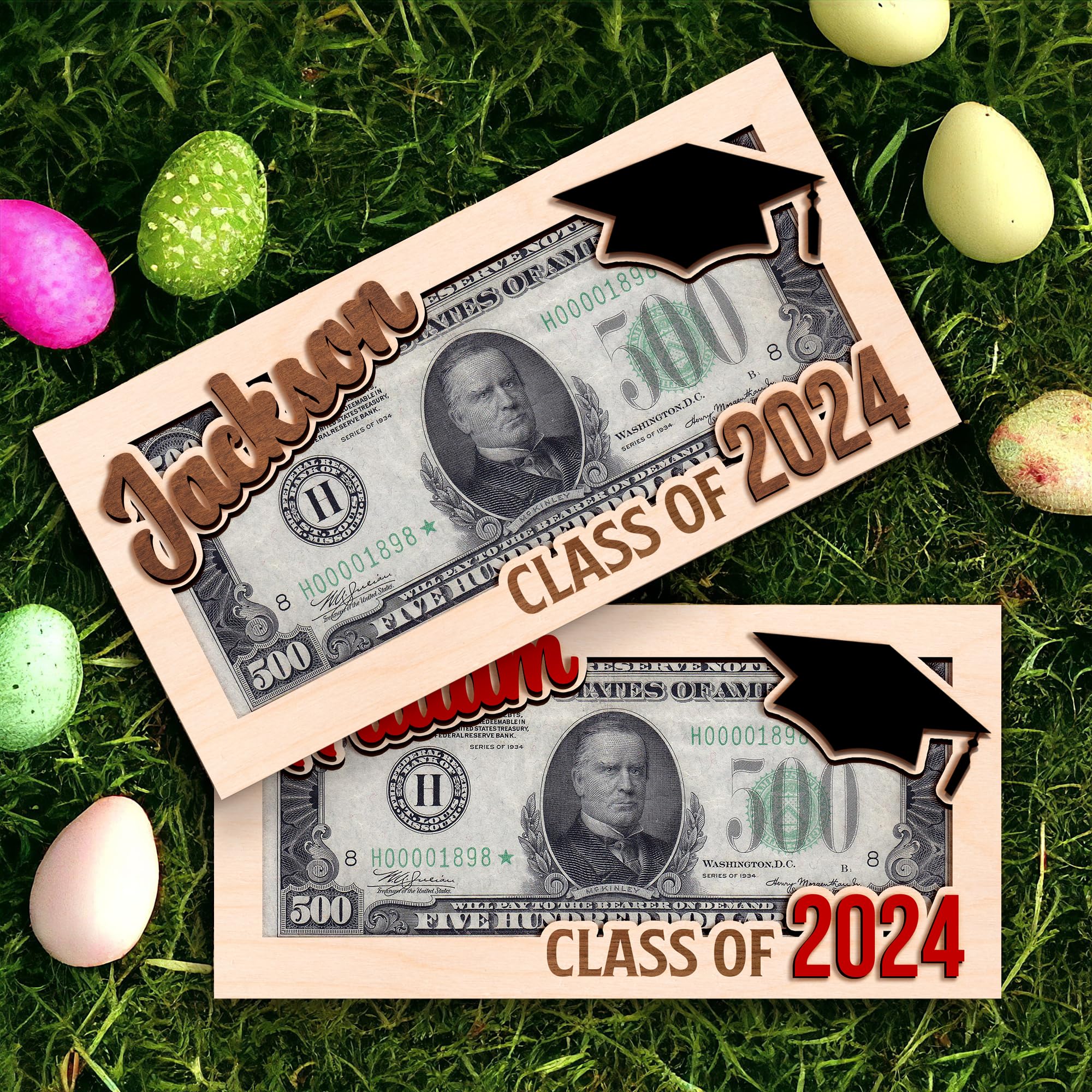 Personalized Graduation Money Holder - Class of 2024 Gift for High School & College Graduates | Cash Envelope Gift for Senior Students | Perfect Graduation Party Favor & Keepsake