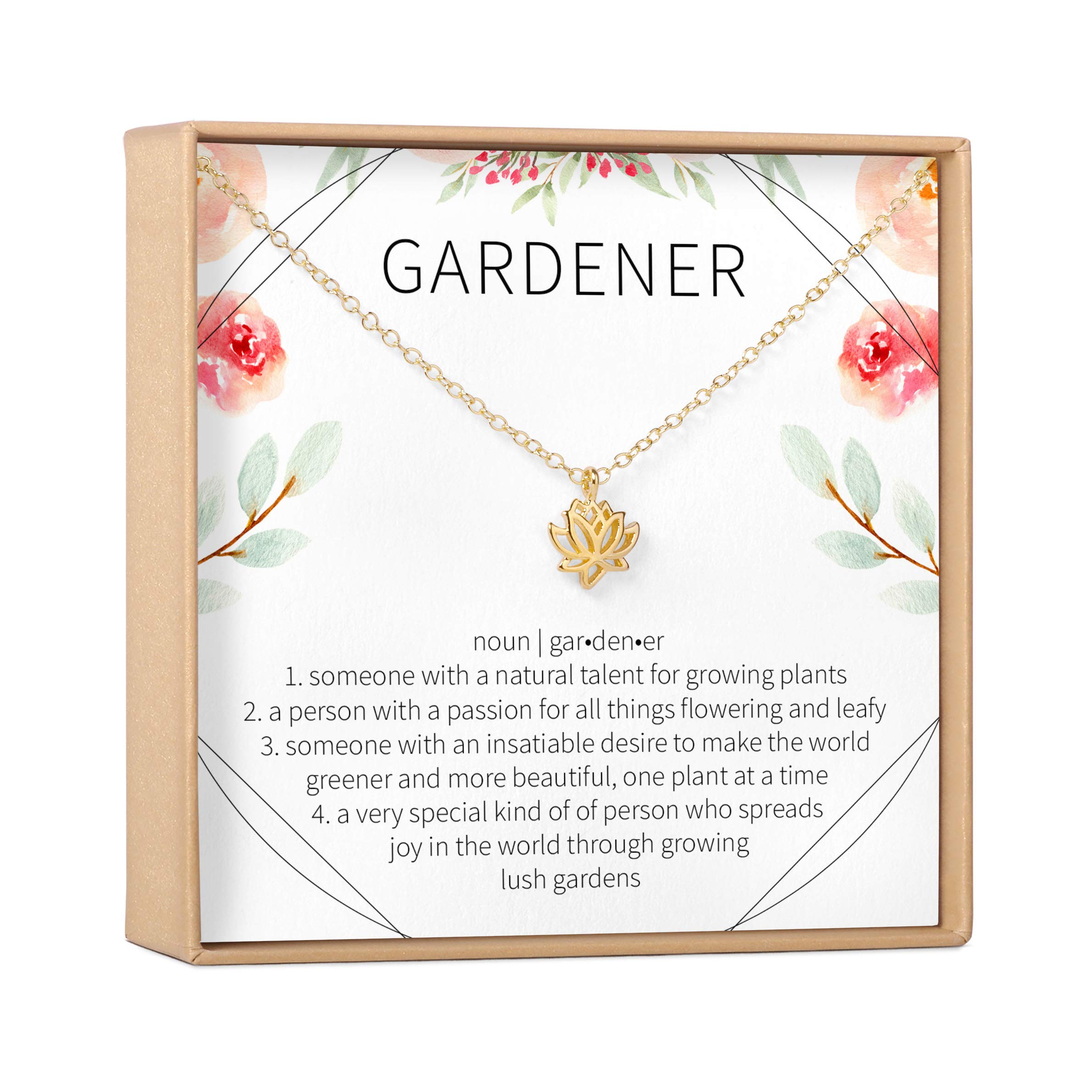 Gardening Necklace - Heart Shaped Jewelry Gift for Women, Birthday, Anniversary, Mother's Day | Perfect for Gardeners, Outdoor Enthusiasts & Nature Lovers