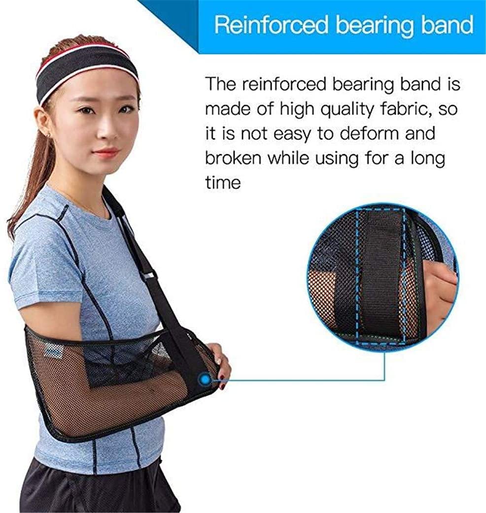 **Lightweight Breathable Mesh Arm Sling for Adults - Shoulder Immobilizer with Rotating Cuff, Wrist & Forearm Support (Large Size) - Ideal for Post-Surgery, Injury Recovery & Comfortable Daily Use**